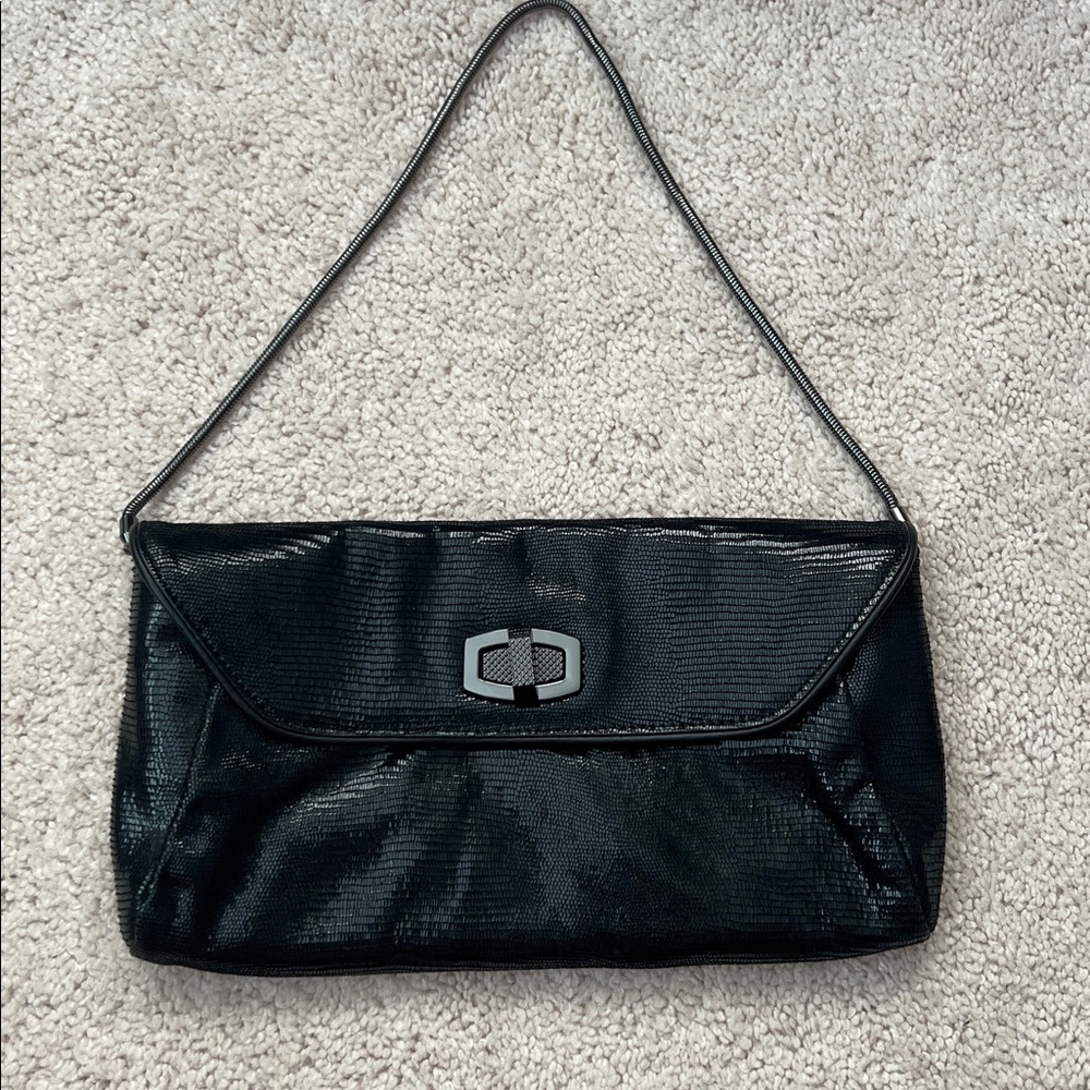 Ann Taylor black clutch